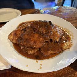 The Groove - Brisket gravy over biscuits!