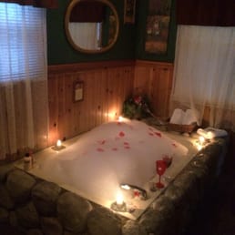 Nothing like a hot tub, candles and fireplace! #Romance
