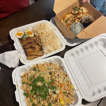 Artea - Culebra Commons - Applewood Bacon Fried Rice Bowl Pork Belly Don Bowl Pot Stickers - Asian Fusion Near Me - San Antonio, Texas