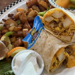 Chorizo Breakfast Burrito (760-1580 cals.) so tasty!! Chorizo Breakfast Burrito (760-1580 cals.) so tasty!!