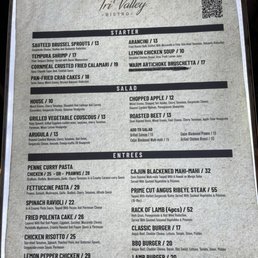 Menu March 2025