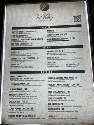 Menu photo 4 Tri Valley Bistro Pleasanton, CA