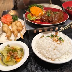 Udang Goreng and Sate Ayam