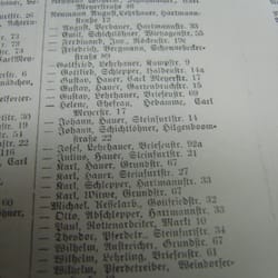 Auszug Adressbuch 1911.
