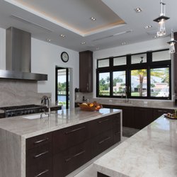 Taj Mahal Quartzite Kitchen with waterfall.