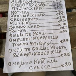 Deep Gold - Breakfast menu