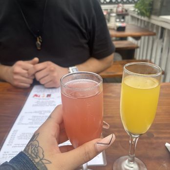 Katy's Korner - Mango and watermelon Mimosas (we did two rounds) - Breakfast & Brunch Near Me - San Ramon, California Katy's Korner - Mango and watermelon Mimosas (we did two rounds) - Breakfast & Brunch Near Me - San Ramon, California