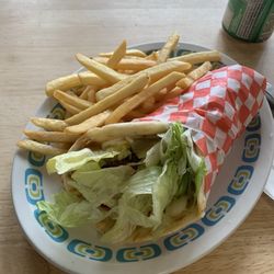 Olympic Greek Souvlaki - Lunch special - chicken wrap with fries