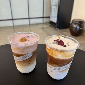 Way Home Coffee - Brown Sugar Blueberry Latte(iced only) & Sweet Potato Einspanner - Coffee & Tea Near Me - Los Angeles, California Way Home Coffee - Brown Sugar Blueberry Latte(iced only) & Sweet Potato Einspanner - Coffee & Tea Near Me - Los Angeles, California