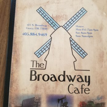 Broadway Cafe - Menu - Cafes Near Me - Geary, Oklahoma