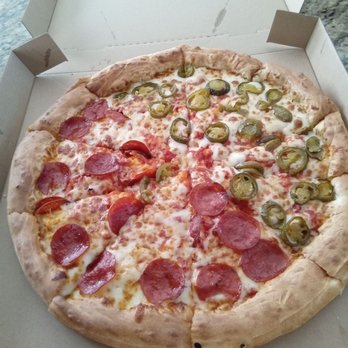Pregio Pizza - Pepperoni pizza add jalepenos to half - Pizza Near Me - Downey, California Pregio Pizza - Pepperoni pizza add jalepenos to half - Pizza Near Me - Downey, California