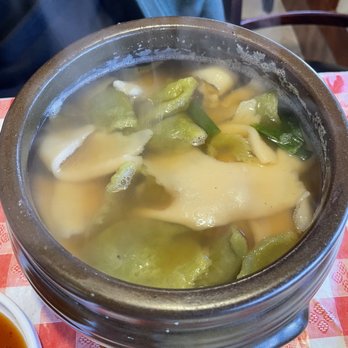 Old Time Noodle House - 2 Color Dough Flake Soup - Korean Near Me - Gardena, California Old Time Noodle House - 2 Color Dough Flake Soup - Korean Near Me - Gardena, California