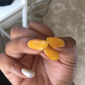 Bliss Nail Salon - There's lumpiness in the ring finger and look at the polish job on the pinky nail smh. - Nail Salons Near Me - Fulton, Maryland Bliss Nail Salon - There's lumpiness in the ring finger and look at the polish job on the pinky nail smh. - Nail Salons Near Me - Fulton, Maryland