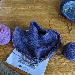 Black Squirrel Yarns - The halibut sweater in progress