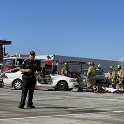 Huntington Beach Fire Department Station #1 - Firefighting demo