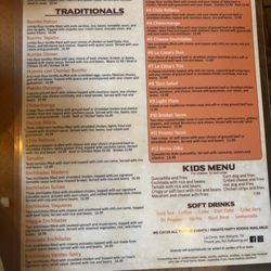 Lunch menu