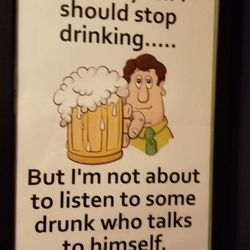 PJD's Beer & Wine Garden - Sign in bathroom