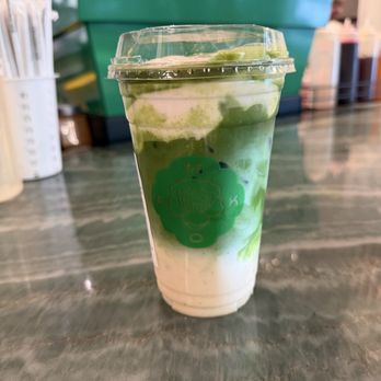 Mako Matcha Mill - Mango Matcha with Coconut cold foam! - Coffee & Tea Near Me - Portland, Oregon Mako Matcha Mill - Mango Matcha with Coconut cold foam! - Coffee & Tea Near Me - Portland, Oregon