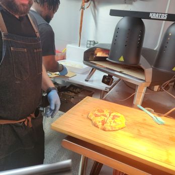 Doughlato - Chef Evan on the pizza station - Food Trucks Near Me - Lewisville, Texas Doughlato - Chef Evan on the pizza station - Food Trucks Near Me - Lewisville, Texas