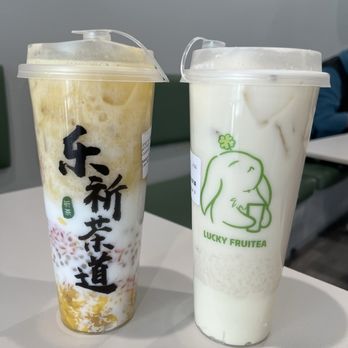 Lucky FruiTea - Mango sago pomelo and osmanthus jiuniang mochi - Bubble Tea Near Me - San Gabriel, California