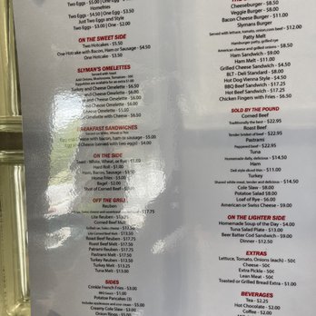 Slyman's Restaurant - Menu posted - American Near Me - Cleveland, Ohio Slyman's Restaurant - Menu posted - American Near Me - Cleveland, Ohio
