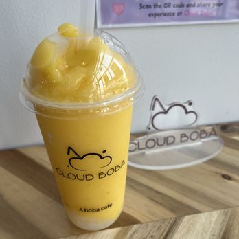 Cloud Boba - Mango cloud smoothie (without the cloud because I am lactose sensitive) with lychee jelly came- $9.99 - Bubble Tea Near Me - Novi, Michigan Cloud Boba - Mango cloud smoothie (without the cloud because I am lactose sensitive) with lychee jelly came- $9.99 - Bubble Tea Near Me - Novi, Michigan