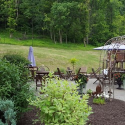 NICKY'S Garden Center - The best unknown coffee shop in the Ohio Valley - a relaxing patio at Nickys Garden Center on the back road to Oglebay.