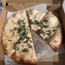 Manhattan Pizza - Leesburg - Ordered the Bianca Pizza (Medium) and they just put bread and the basil. No cheese nor the garlic sauce.