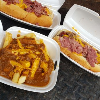 Van Dyke Coney Island - 2 Detroit Style Coney Dogs & Chili Cheese Fries - American Near Me - Detroit, Michigan Van Dyke Coney Island - 2 Detroit Style Coney Dogs & Chili Cheese Fries - American Near Me - Detroit, Michigan