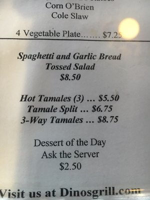 Menu photo 7 Dino's Grill Memphis, TN