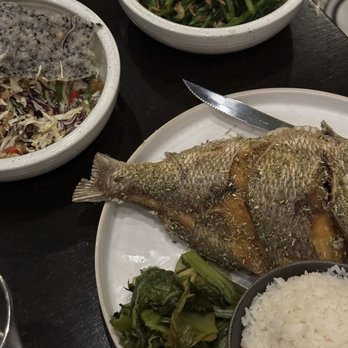 Saigon Social - Fried whole fish, Saigon salad, water spinach - Vietnamese Near Me - New York, New York Saigon Social - Fried whole fish, Saigon salad, water spinach - Vietnamese Near Me - New York, New York