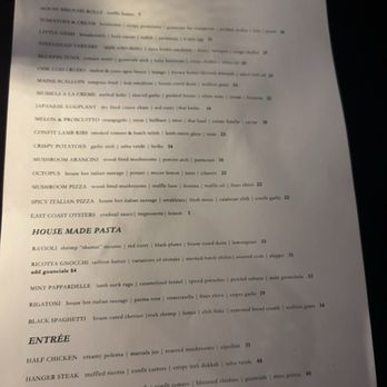 Fig Italian Kitchen & Bar - Menu as of 10/2025 - Italian Near Me - Austin, Texas