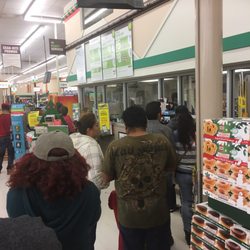 Kroger - Kroger's money services/customer service center line was ridiculously long. Maybe they should separate the two departments.