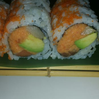 Oriental Cafe - Close up of the spicy girl roll. Tasty! - Japanese Near Me - Willimantic, Connecticut