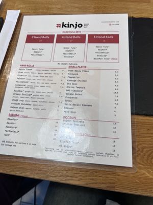 Menu photo 4 Kinjo Hand Roll Bar Sacramento, CA Menu photo 4 Kinjo Hand Roll Bar Sacramento, CA