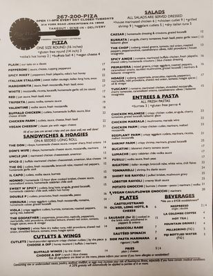 Menu photo 2 Pizza Wheel Jenkintown, PA Menu photo 2 Pizza Wheel Jenkintown, PA