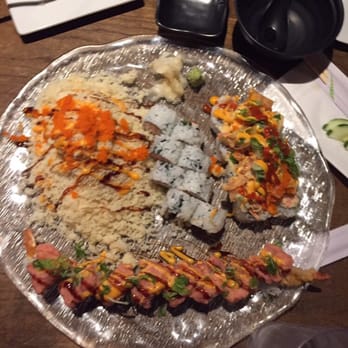 Sushi Cruise - Volcano, spicy tuna, and can't remember the others! - Sushi Bars Near Me - Edgewater, New Jersey Sushi Cruise - Volcano, spicy tuna, and can't remember the others! - Sushi Bars Near Me - Edgewater, New Jersey