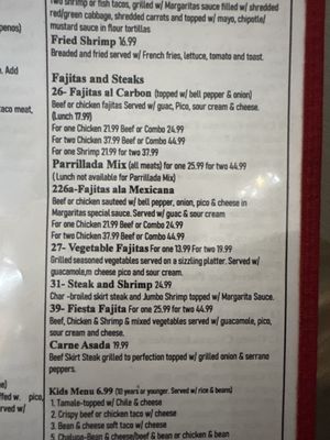 Menu photo 3 Conejos Leander, TX