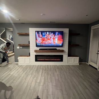 Premium Fireplace & Accent Wall Designs - Entertainment wall!! - Fireplace Services Near Me - Temecula, California Premium Fireplace & Accent Wall Designs - Entertainment wall!! - Fireplace Services Near Me - Temecula, California