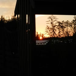 Bauernhof Heimrich - Sonnenuntergang über Kühndorf