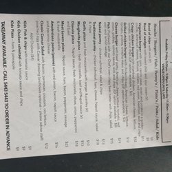 The Post Office - Menu