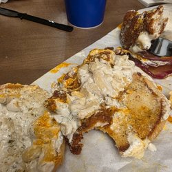 Chicken Guy! - Supposed to be macaroni and cheese with buffalo sauce there's like 4 noodles