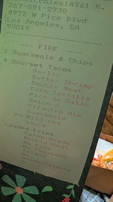 Menu photo 4 Taqui Taqui Los Angeles, CA