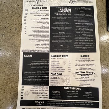 Batch & Brine - Menu  11 June 2022 - Burgers Near Me - Lafayette, California