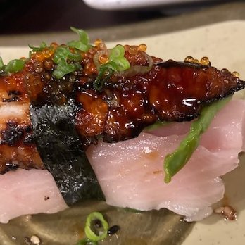Sushi Time - big mac nigiri -- hamachi & unagi together - Japanese Near Me - Martinez, California