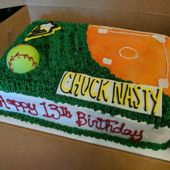 A Cake Occasion - Softball cake. Her number was even on the sides of the cake! - Bakeries Near Me - Denver, Colorado A Cake Occasion - Softball cake. Her number was even on the sides of the cake! - Bakeries Near Me - Denver, Colorado
