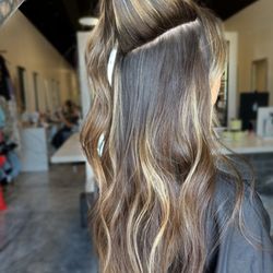 Hair By Marissa Lucido - Underneath a hidden beaded extension row
