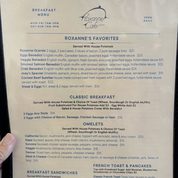 Roxanne Cafe - Photo 7: Menu 1 of 3 - Italian Near Me - San Francisco, California