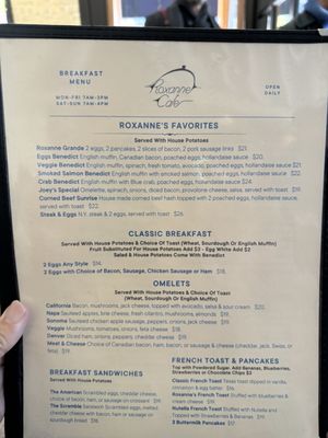 Menu photo 3 Roxanne Cafe San Francisco, CA