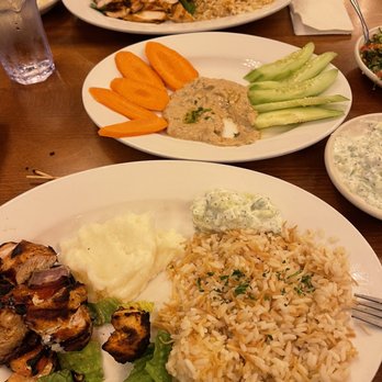 Jerusalem Garden - Chicken Kabob Meal with 2 Sides, Hummus Veggie Plate, Chicken Breast - Desserts Near Me - Ann Arbor, Michigan Jerusalem Garden - Chicken Kabob Meal with 2 Sides, Hummus Veggie Plate, Chicken Breast - Desserts Near Me - Ann Arbor, Michigan